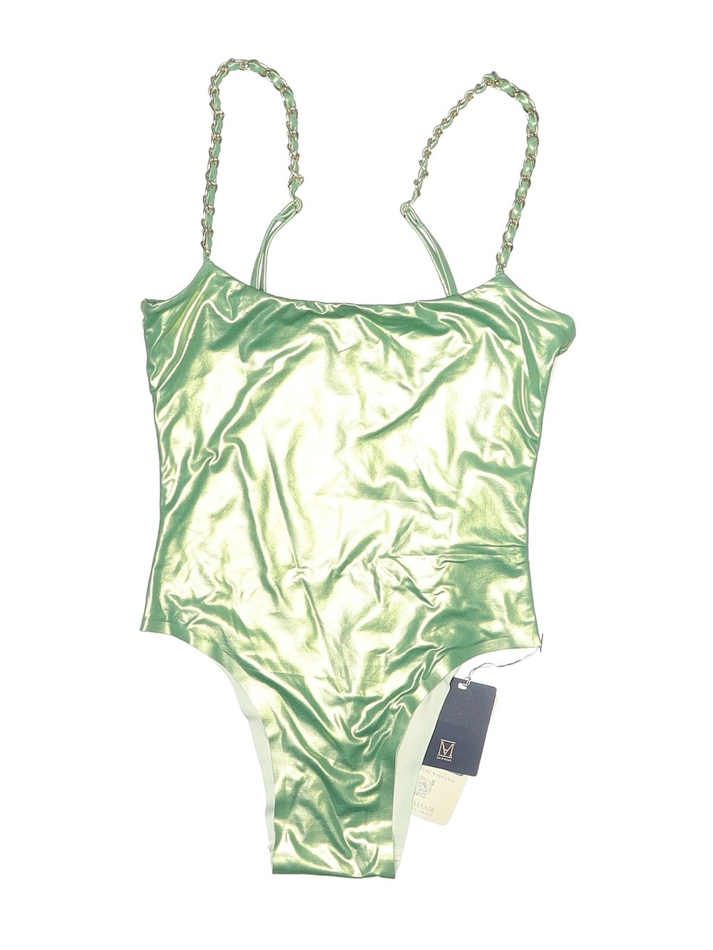 Aquamanile Shimmer Green One-Piece Swimsuit
